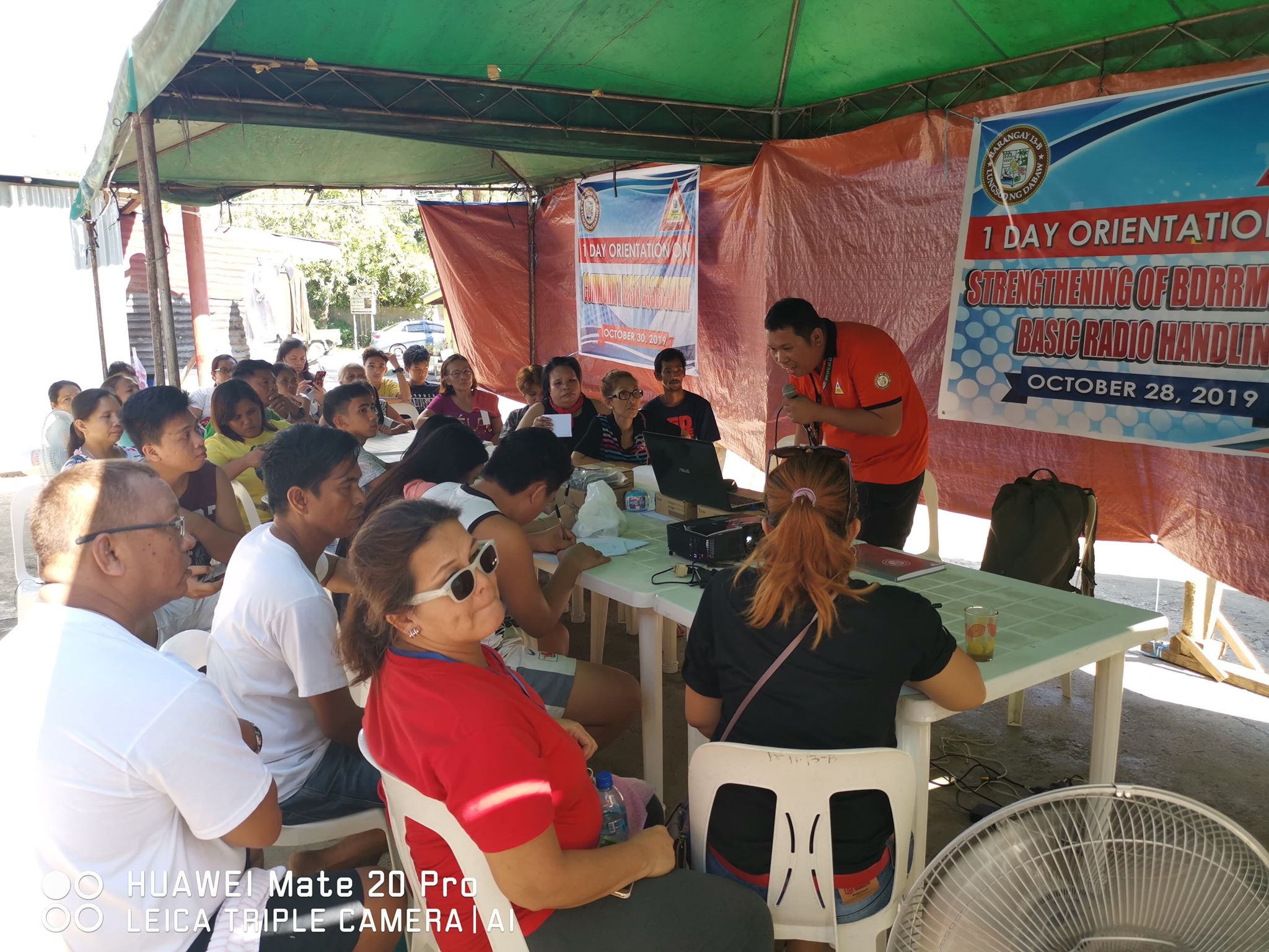 Strengthening of Barangay DRRMC with Basic radio handling at Brgy 13B, October 28, 2019