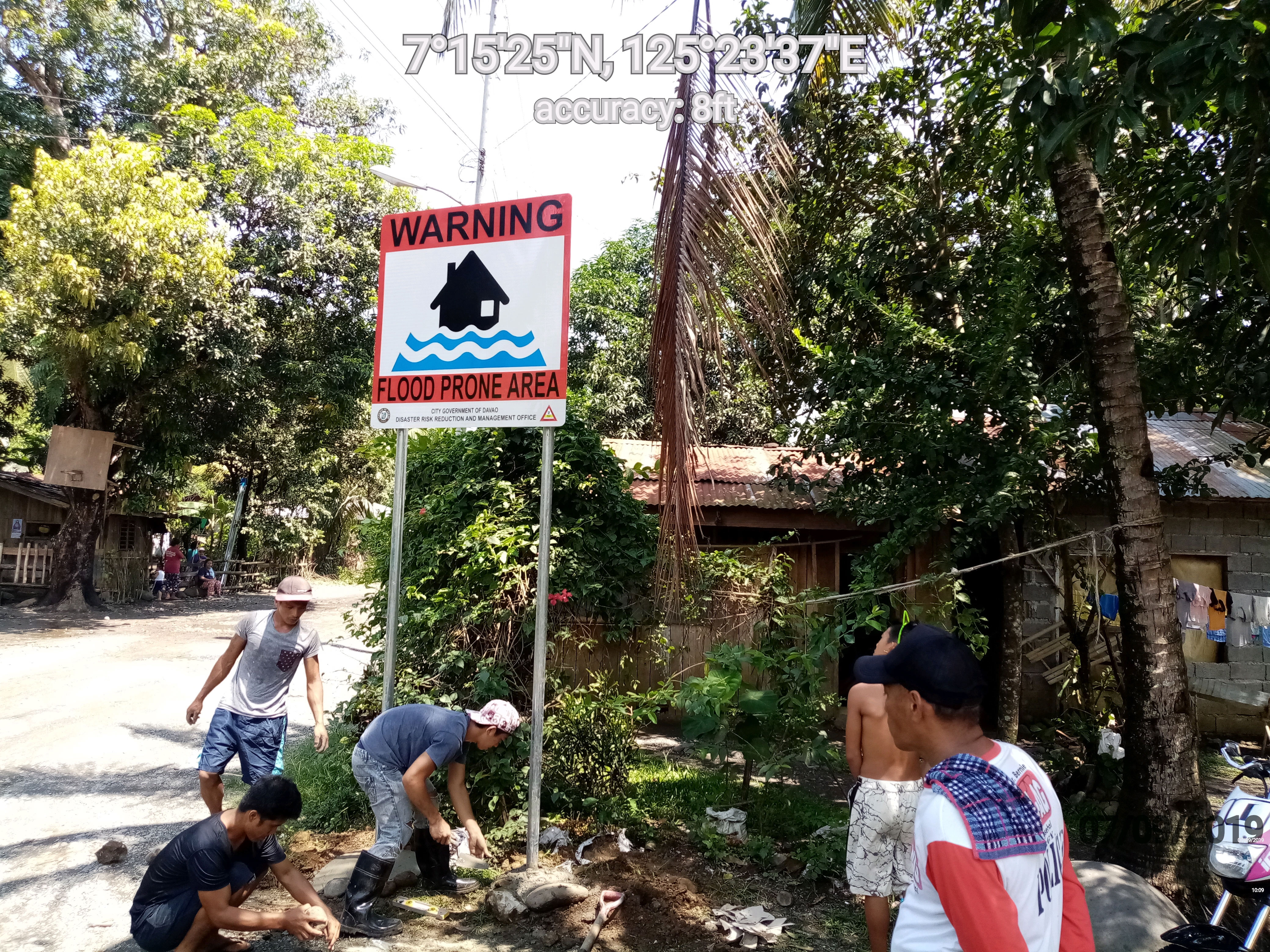Installing of Flood Prone Area Warning Signage at Barangay Tamugan