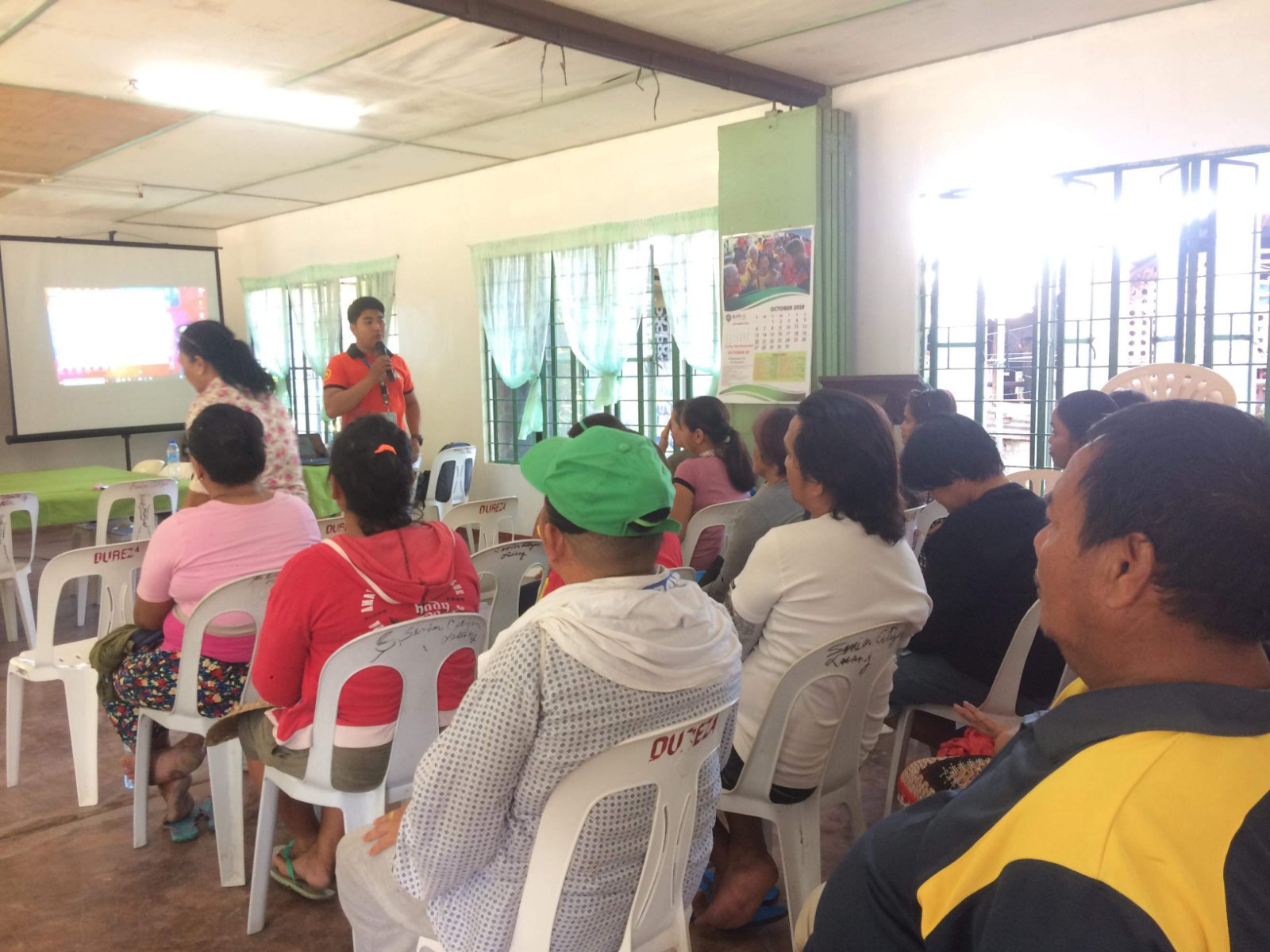 Earthquake and Flood Orientation with drill, October 28, 2019 at Brgy Lasang together with Admin and Training Section and Operations and Warning Section