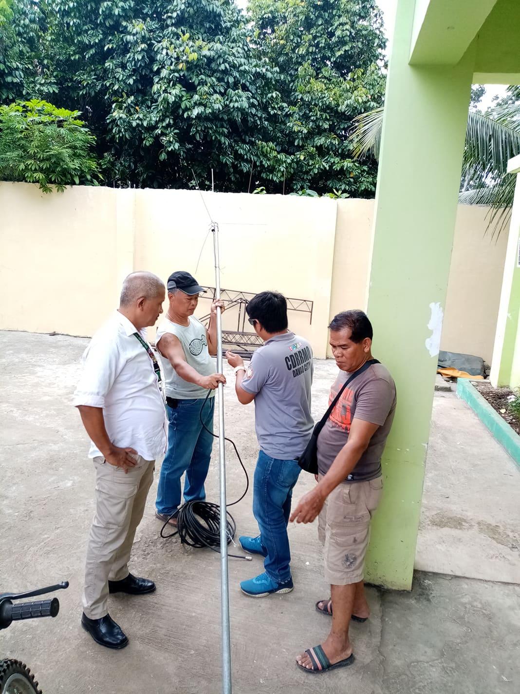 Davao City DRRMO-OPCEN headed by Mr. Rodrigo Bustillo installed and established a radio base communication link between Brgy. Subasta and APO Base (CDRRMO Base Station), November 6, 2019. 