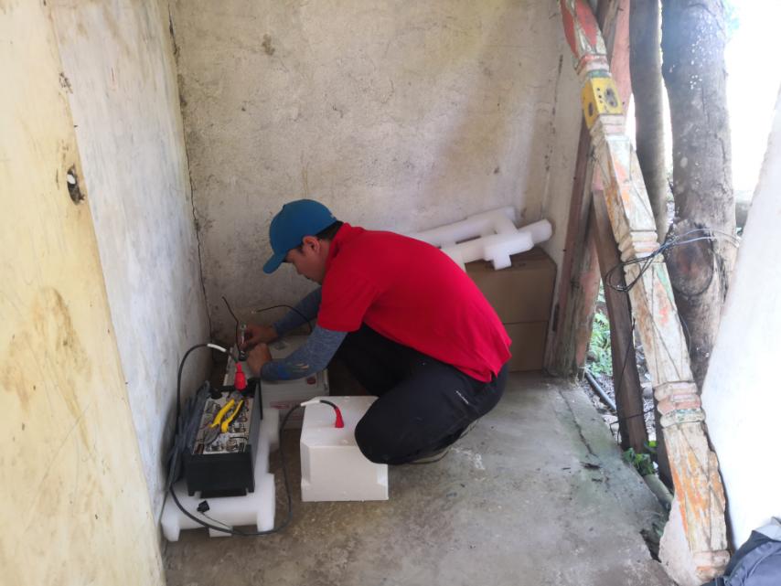 PHIVOLCS personnel installed seismometer at selected barangays in Davao City, accompanied by Davao City DRRMO, November 08, 2019.
